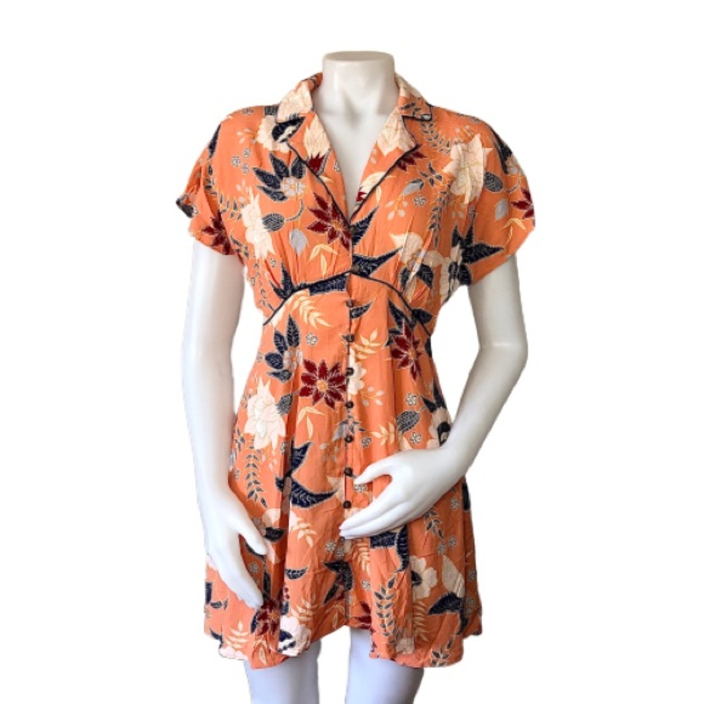 Multi Color Floral Print Mini Dress